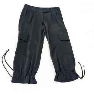 Cropped Satin/Silk Guess Collection Black Pants! Size 0